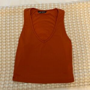 Orange crop top